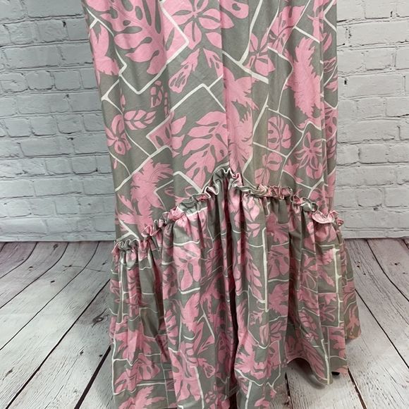 Vintage Hilo Hattie's Hawaiian Duster Aloha Maxi Tiki Dress Size L - Picture 7 of 14